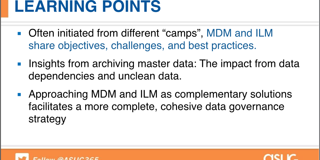 Master Data Management and Information Lifecycle Management as Part of a Comprehensive Strategy